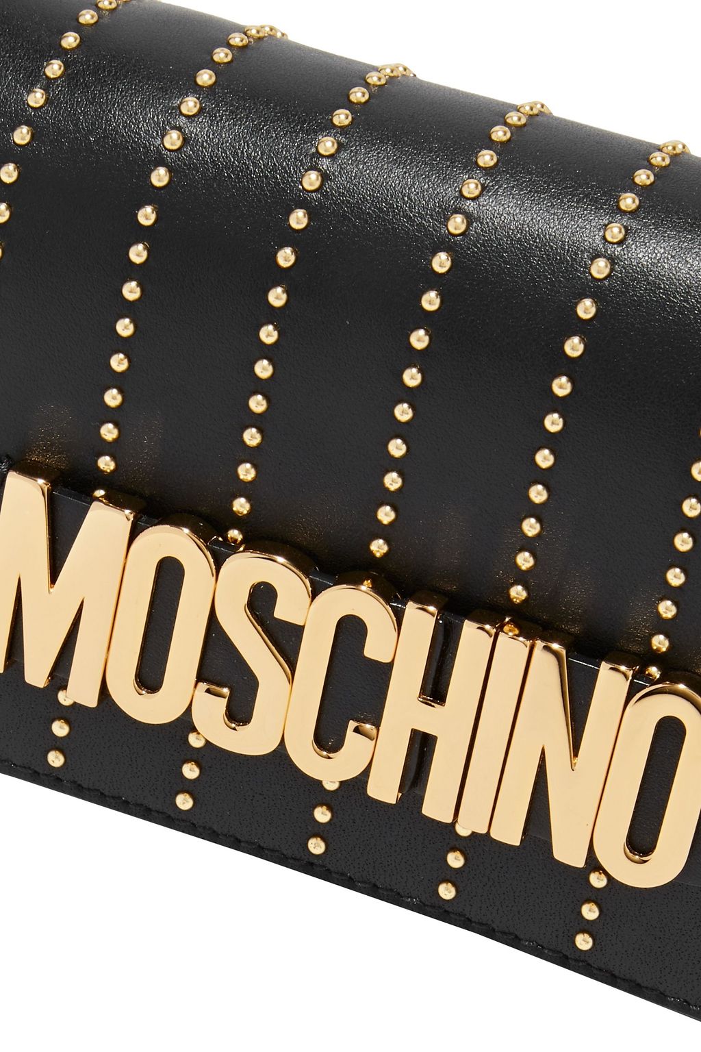 MOSCHINO Studded leather shoulder bag