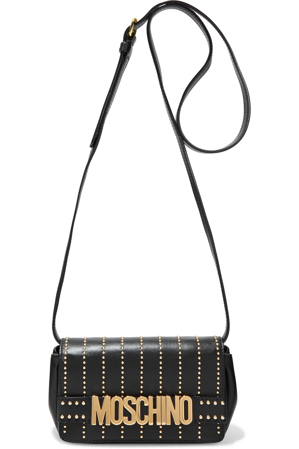 Black Studded leather shoulder bag 