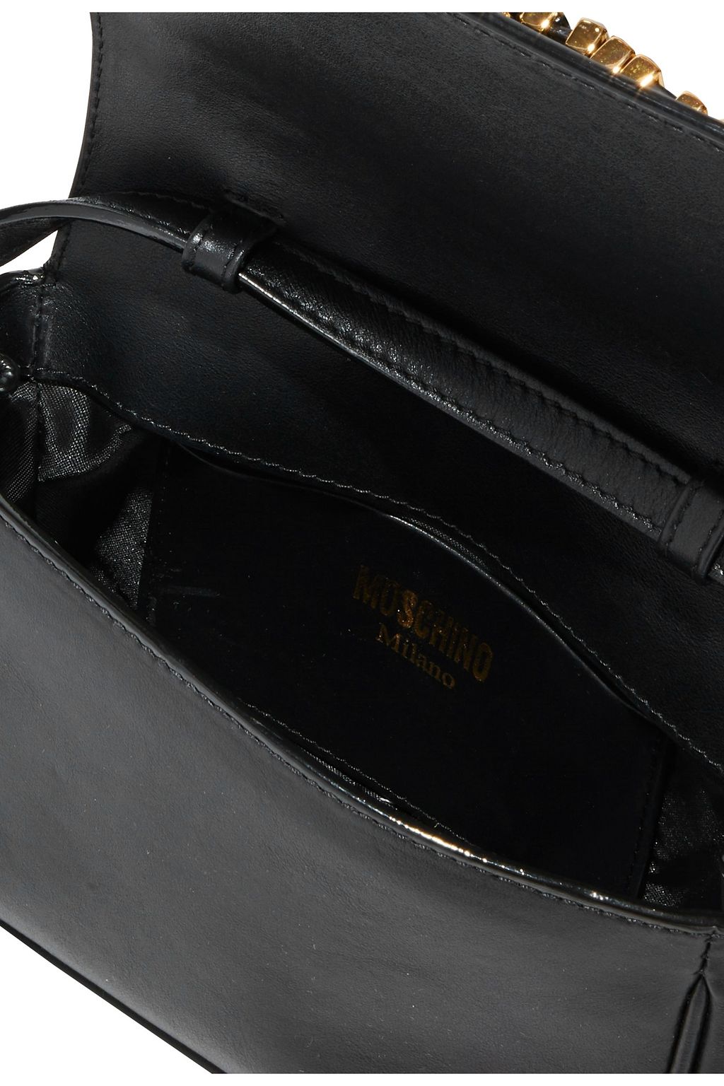 MOSCHINO Studded leather shoulder bag