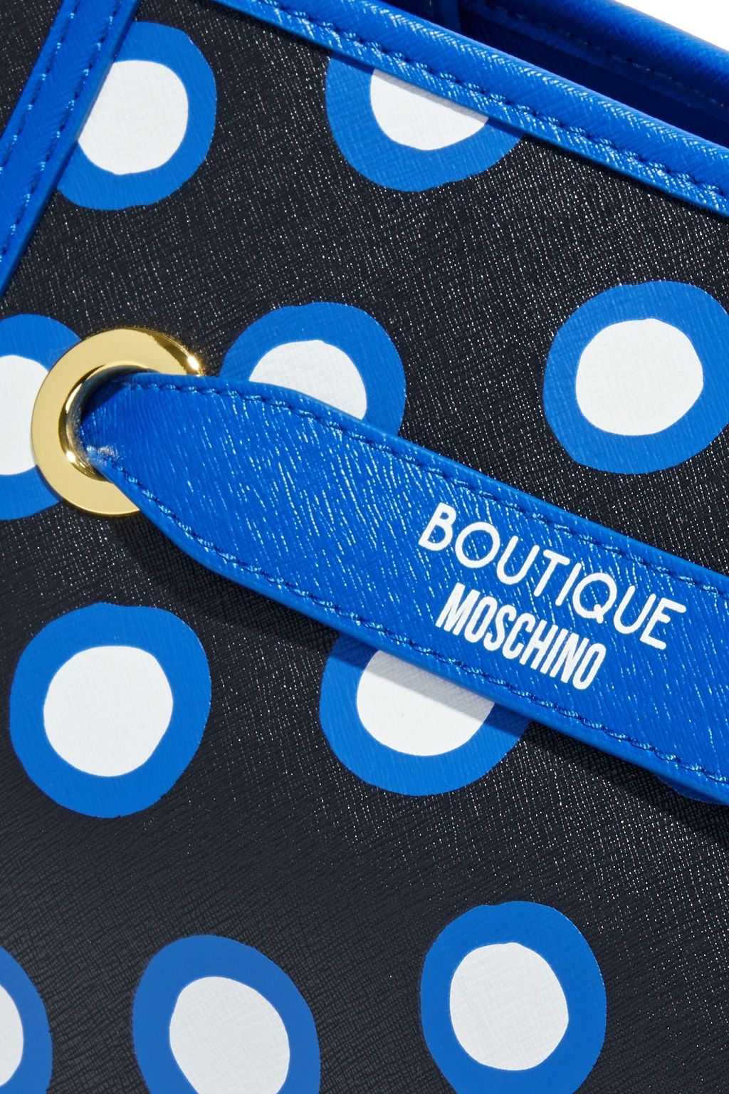 BOUTIQUE MOSCHINO Polka-dot textured-leather tote