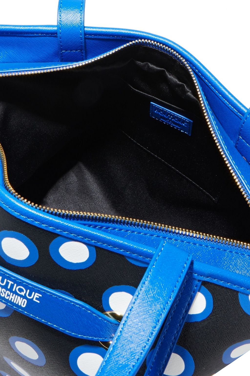 BOUTIQUE MOSCHINO Polka-dot textured-leather tote