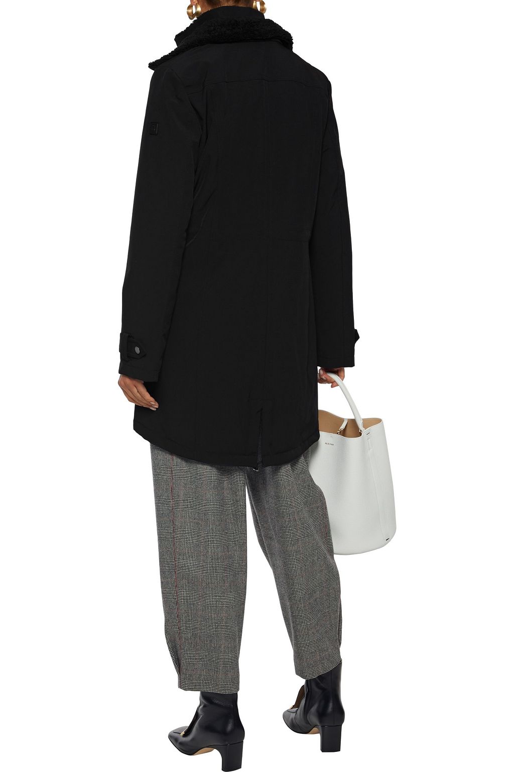 DKNY Faux fur-trimmed shell parka