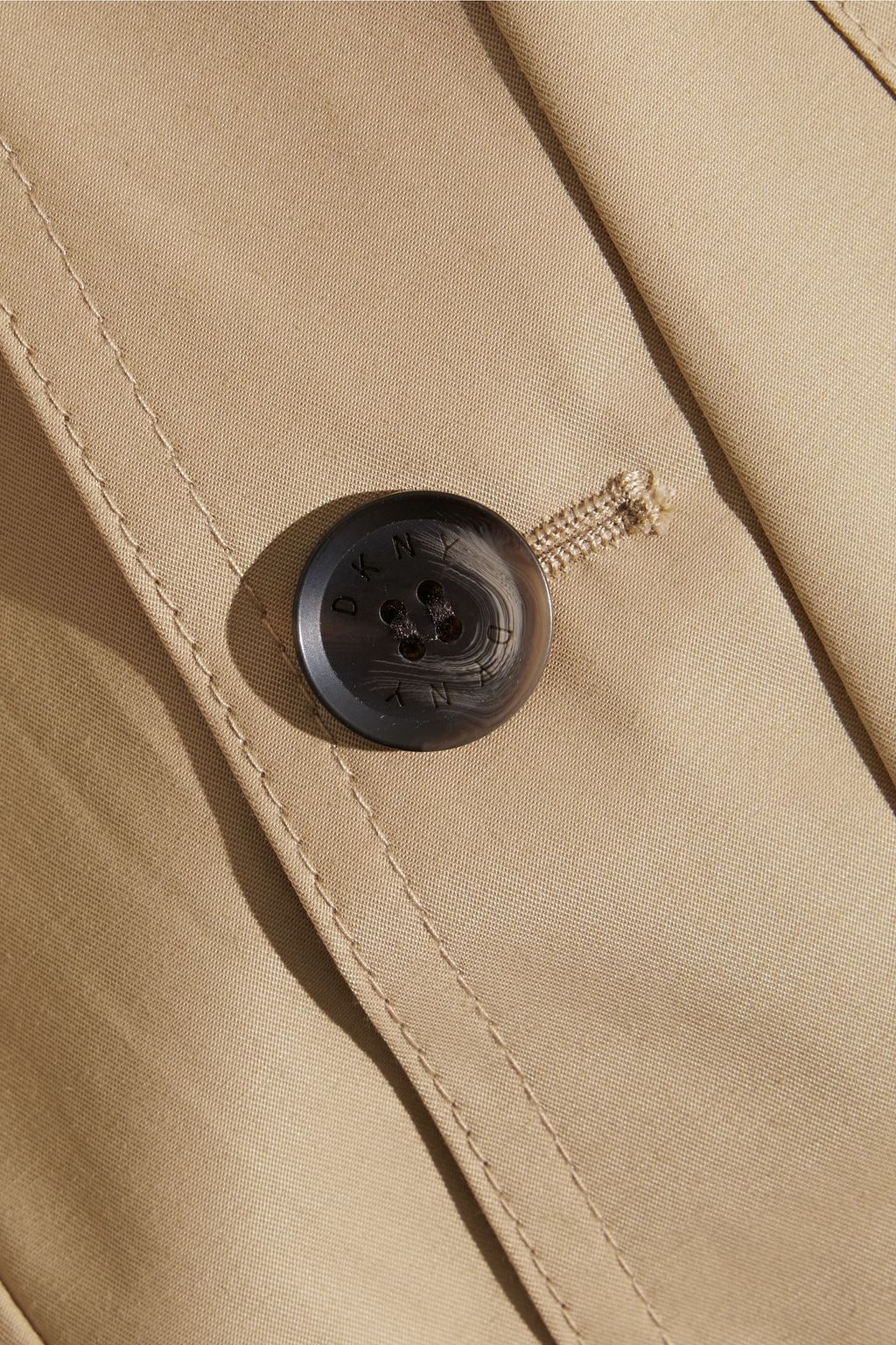 DKNY Cotton-blend twill hooded trench coat