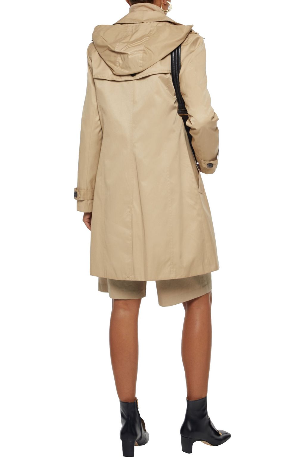 DKNY Cotton-blend twill hooded trench coat