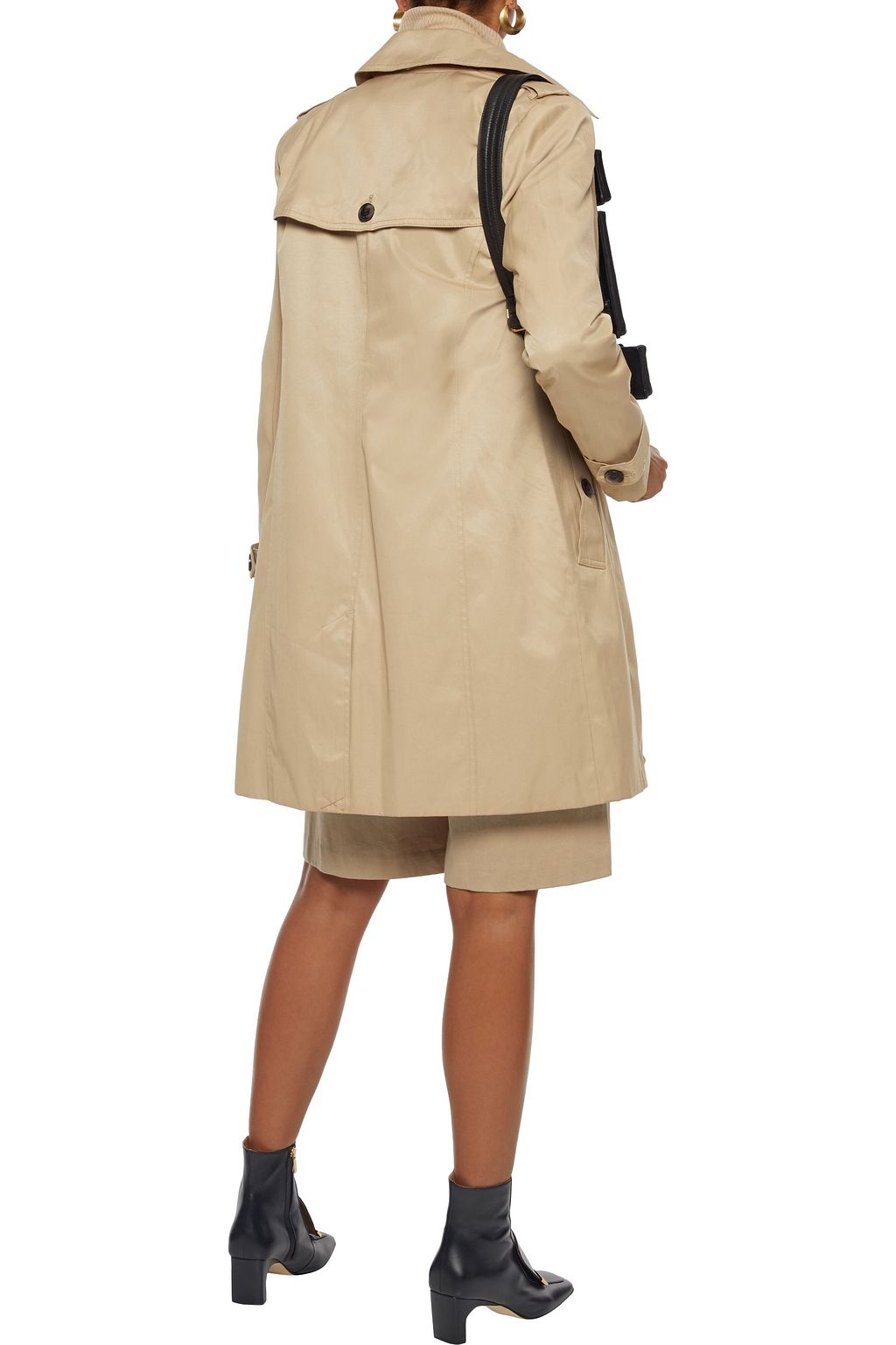 DKNY Cotton-blend twill hooded trench coat
