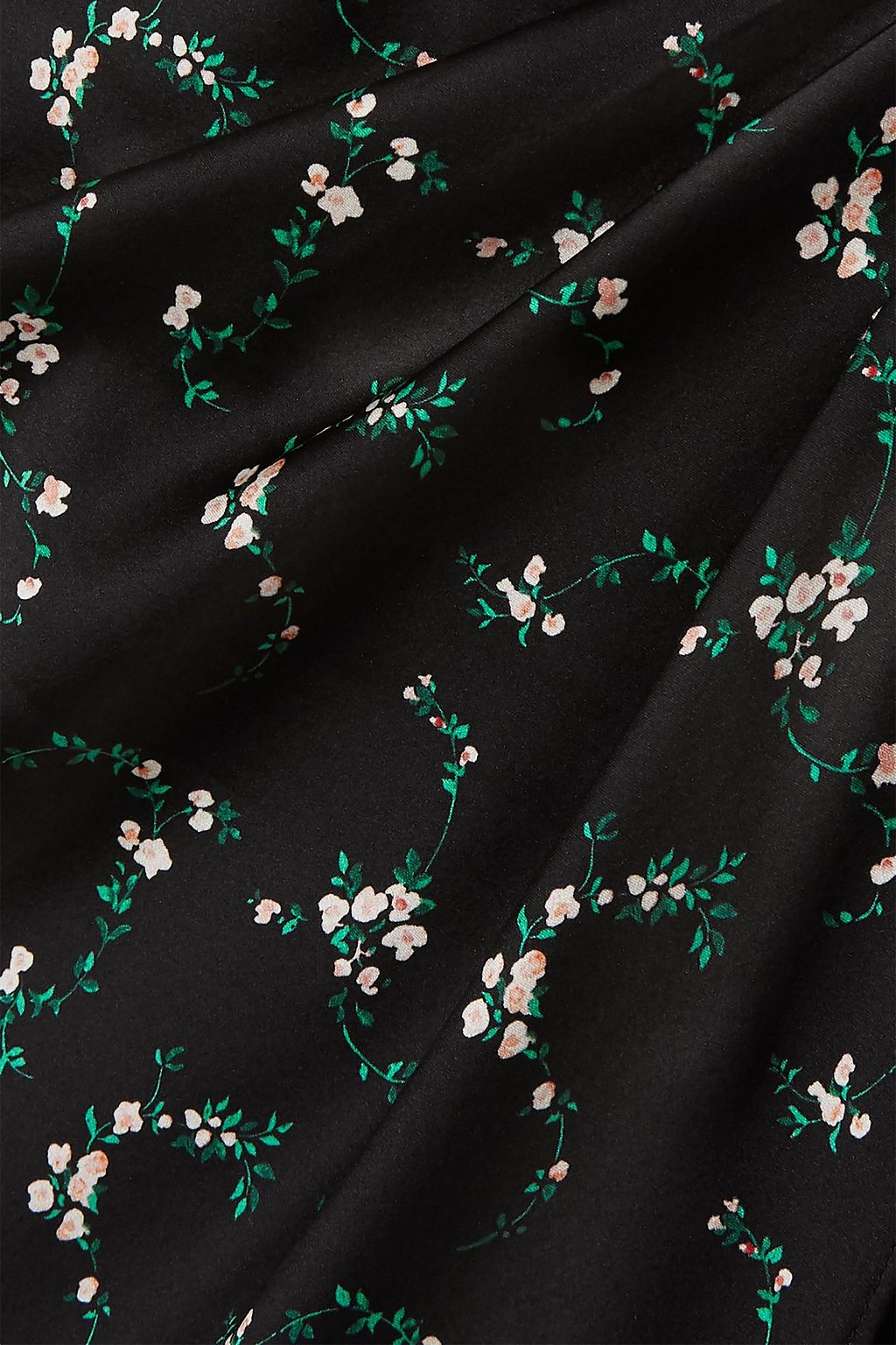 CAROLINE CONSTAS Koren gathered floral-print silk-blend mini skirt