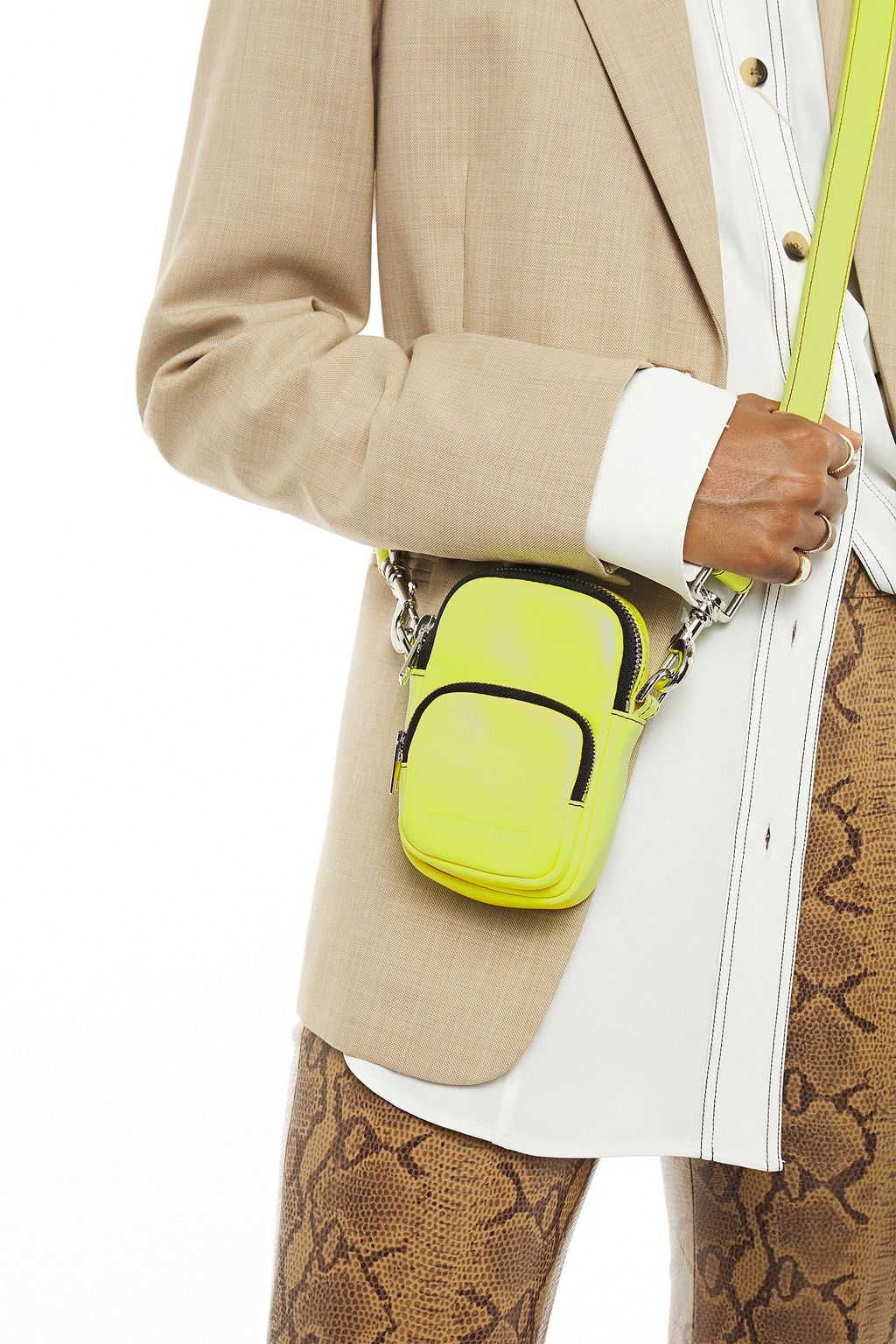 MCQ ALEXANDER MCQUEEN Neon leather shoulder bag