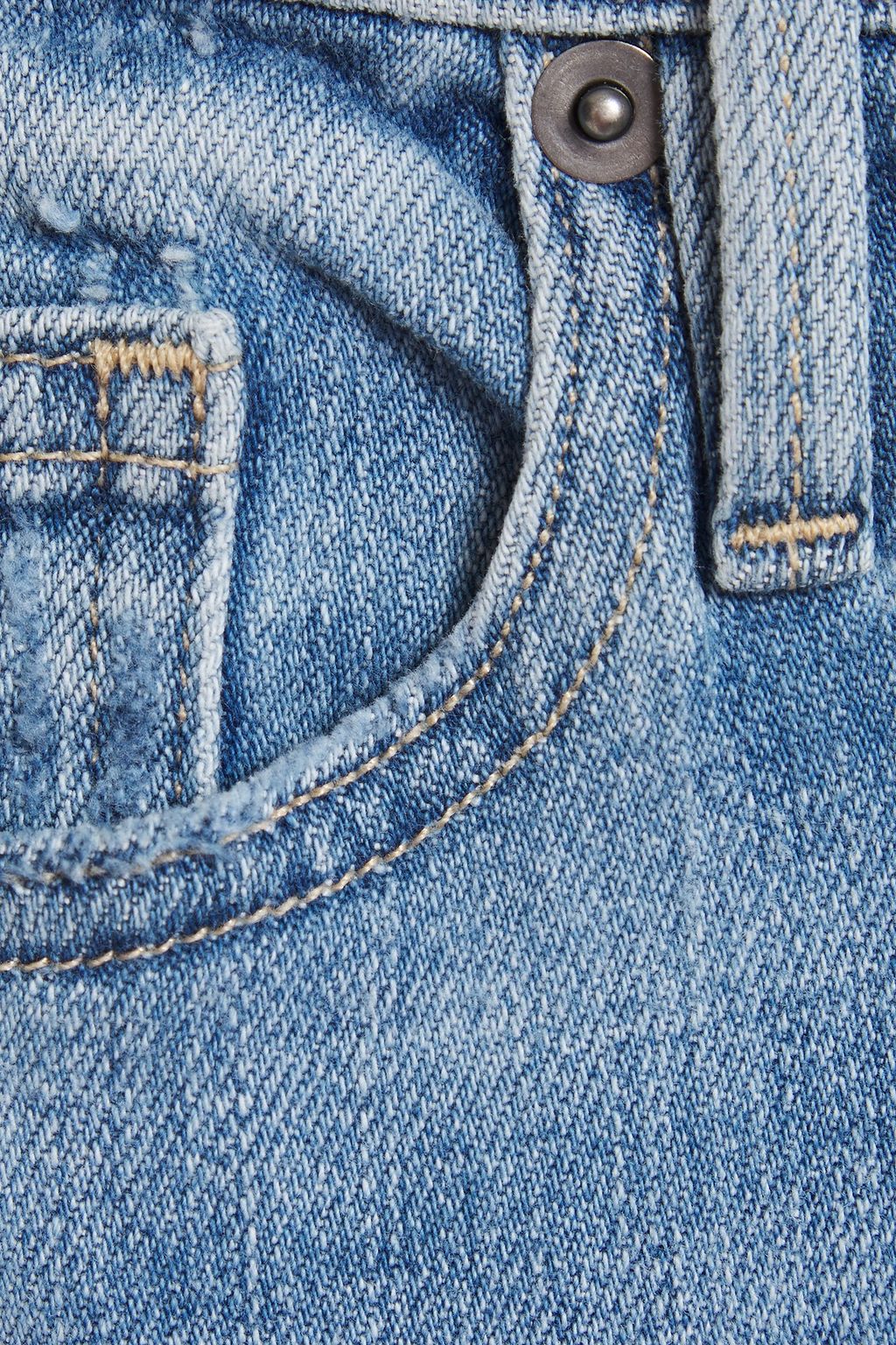 FRAME Le Beau Crop frayed boyfriend jeans