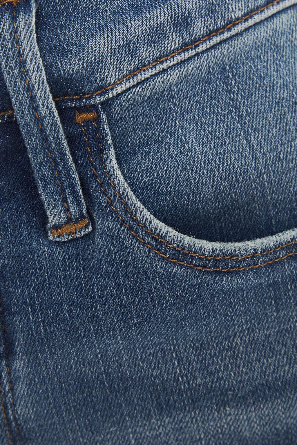 FRAME Le Sylvie distressed high-rise kick-flare jeans