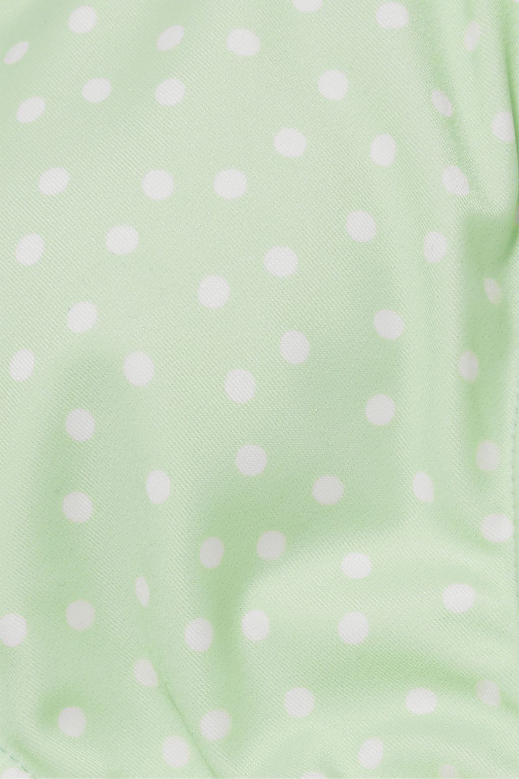PEONY SWIMWEAR Picot-trimmed polka-dot bikini top