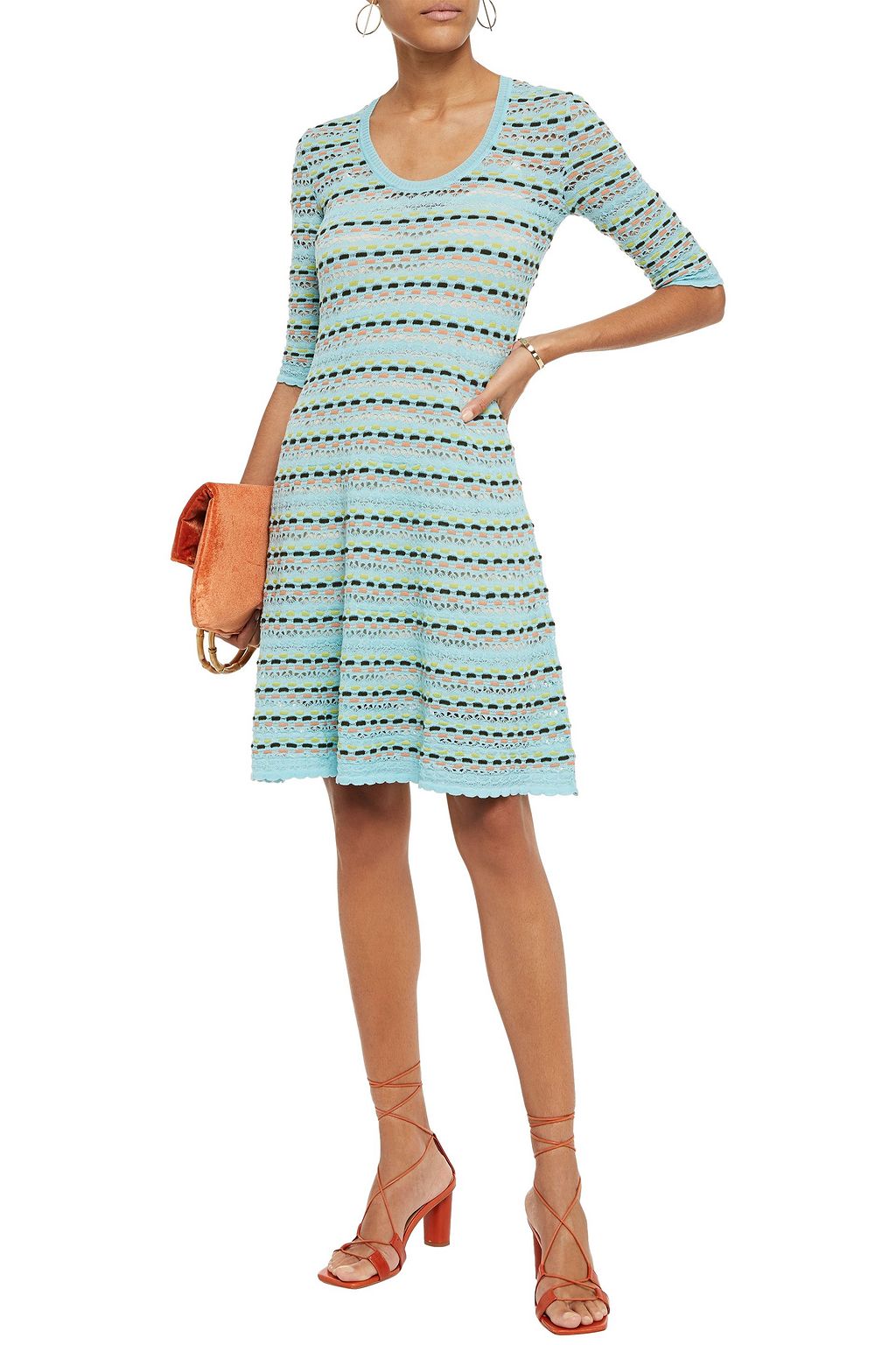 M MISSONI Crochet-knit wool-blend mini dress