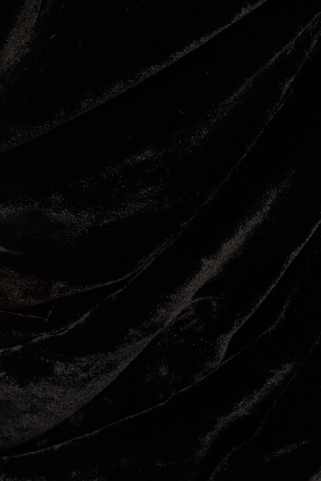 RICK OWENS Draped layered velvet top