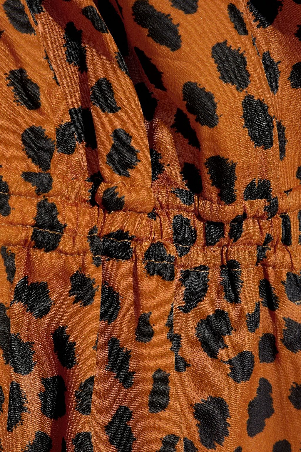 JOIE Keona ruched leopard-print crepe de chine playsuit