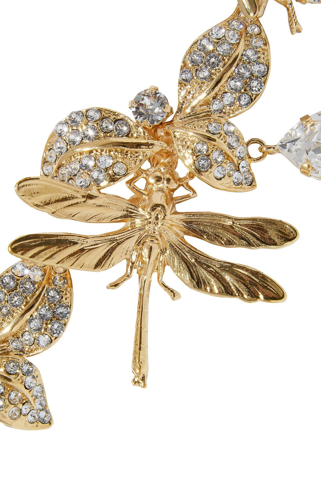 DOLCE&GABBANA Gold-tone, faux pearl and crystal necklace