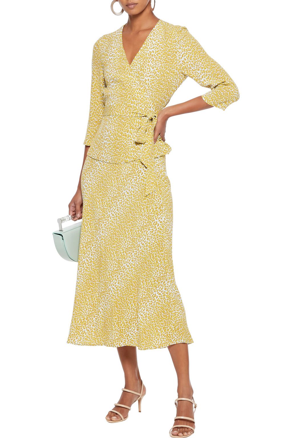 DIANE VON FURSTENBERG Mae printed crepe midi skirt