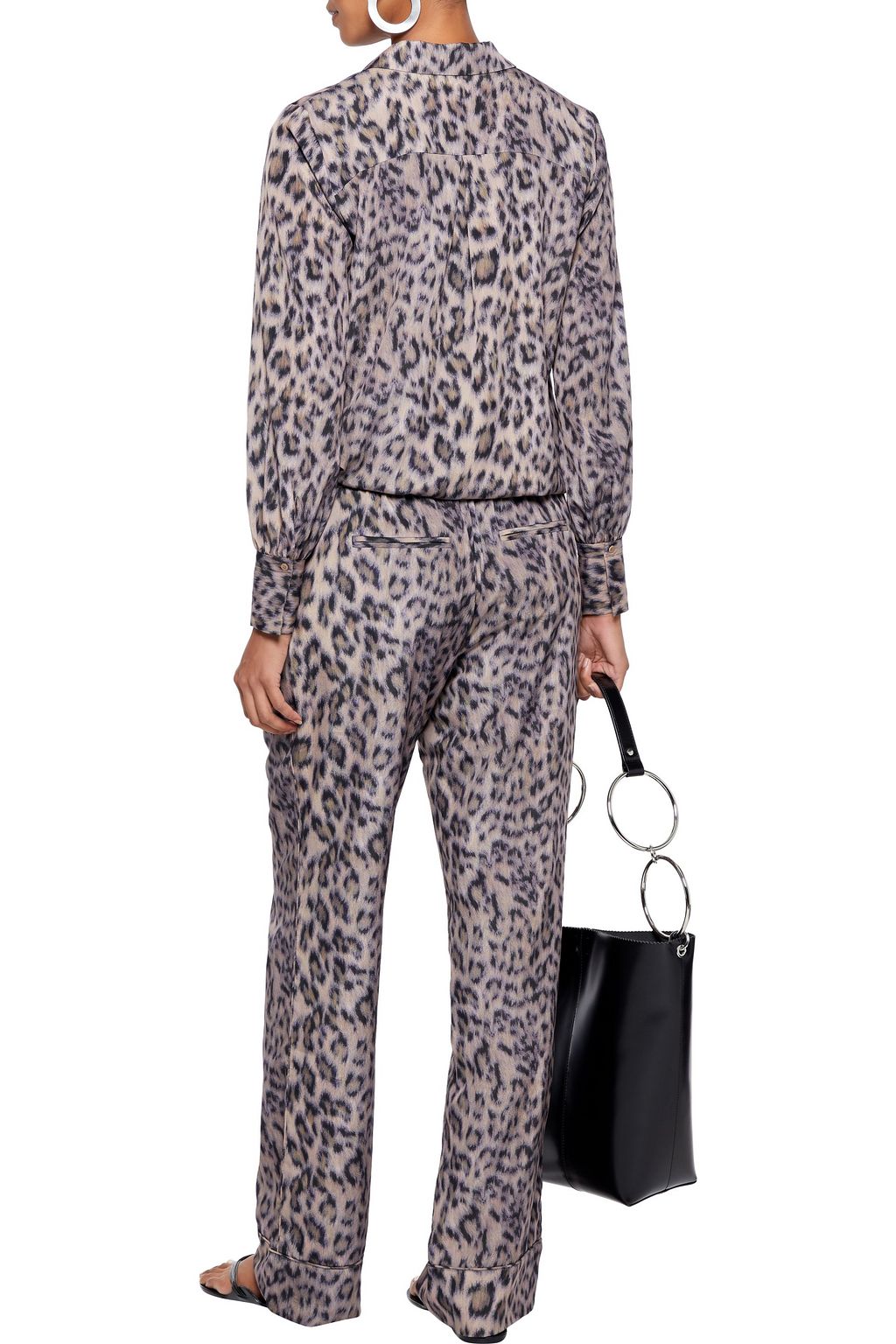 JOIE Daltona leopard-print crepe de chine straight-leg pants