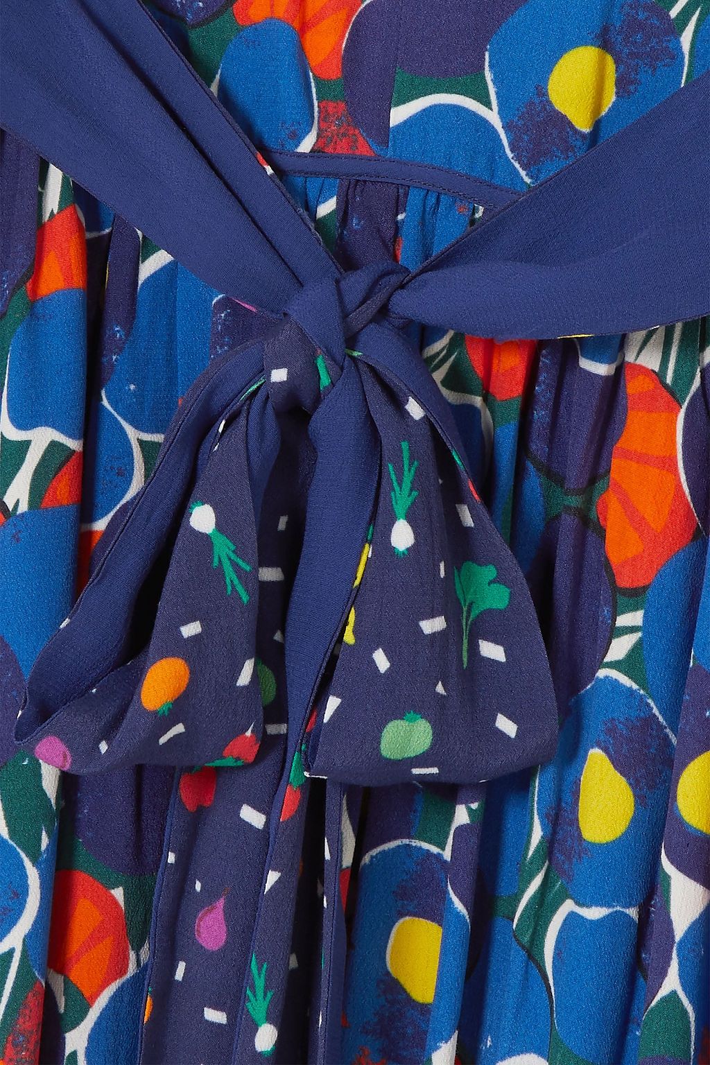 STAUD Affogato printed crepe de chine maxi dress