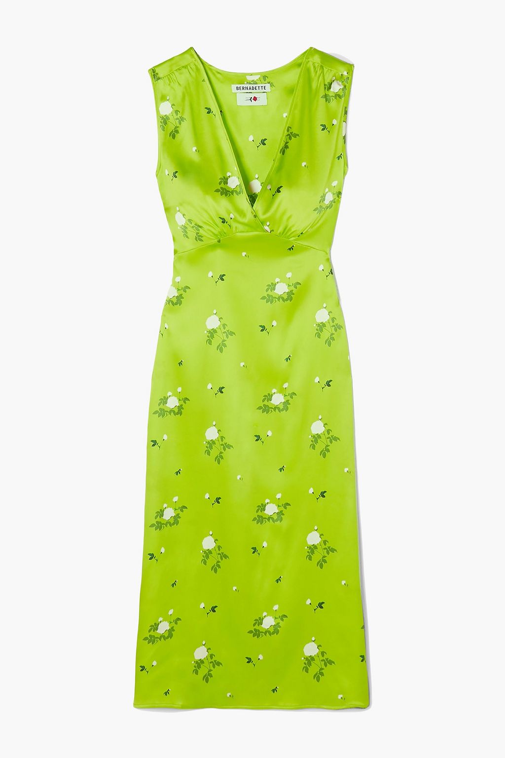 bright green midi dress