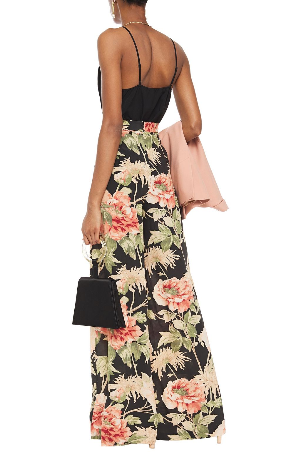 ZIMMERMANN Espionage floral-print stretch-silk crepe de chine wide-leg pants