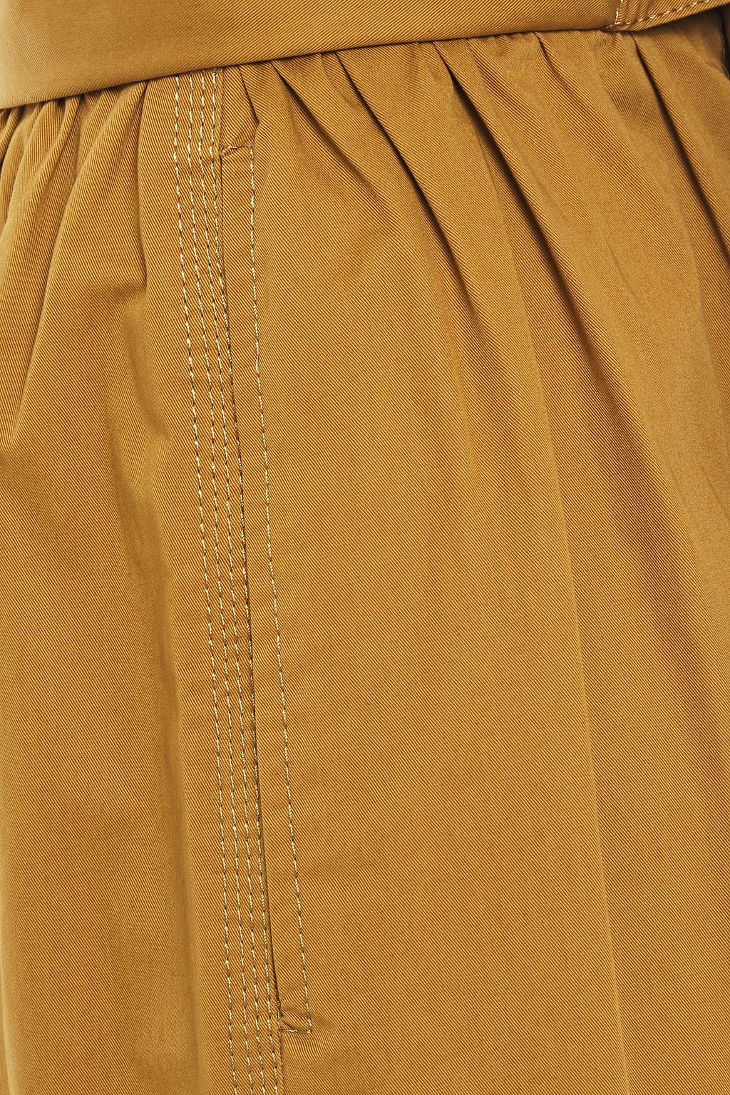 ZIMMERMANN Belted cotton-twill tapered pants