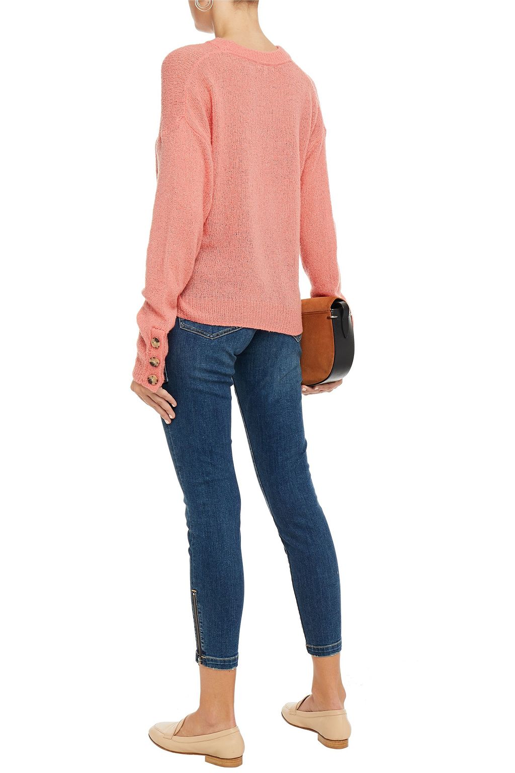 JOIE Park cropped faded mid-rise skinny jeans