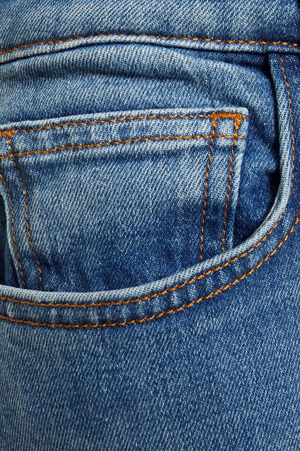 CURRENT/ELLIOTT The Femme faded high-rise kick-flare jeans