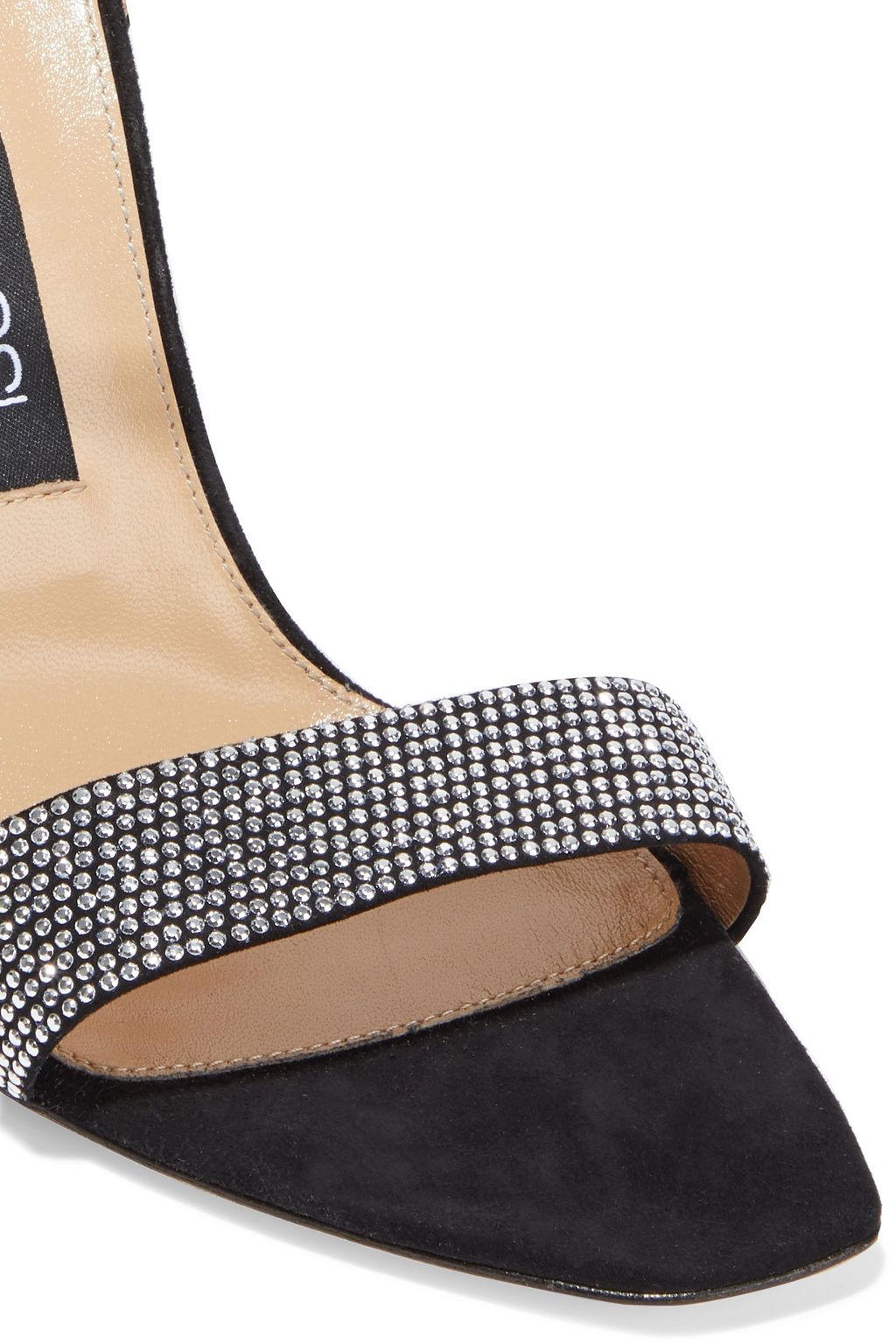 SERGIO ROSSI Milano 105 crystal-embellished suede sandals