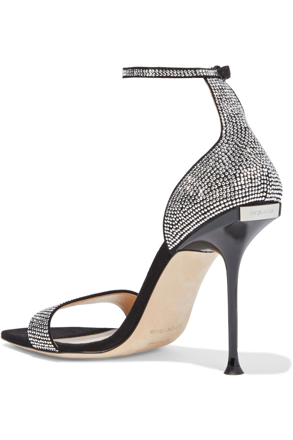 SERGIO ROSSI Milano 105 crystal-embellished suede sandals