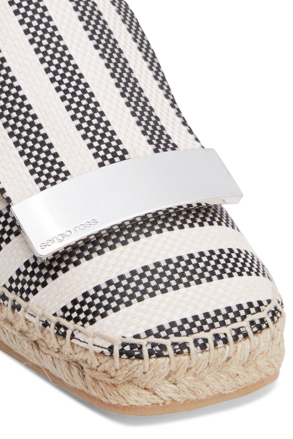 SERGIO ROSSI sr1 striped woven espadrilles