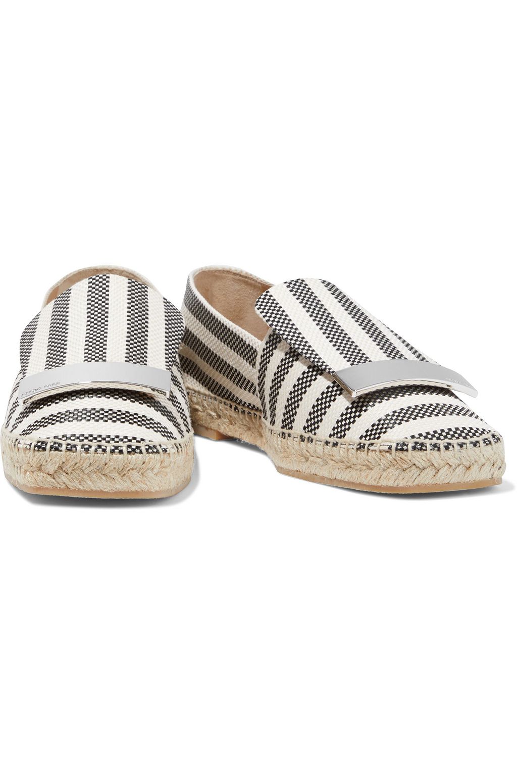 SERGIO ROSSI sr1 striped woven espadrilles