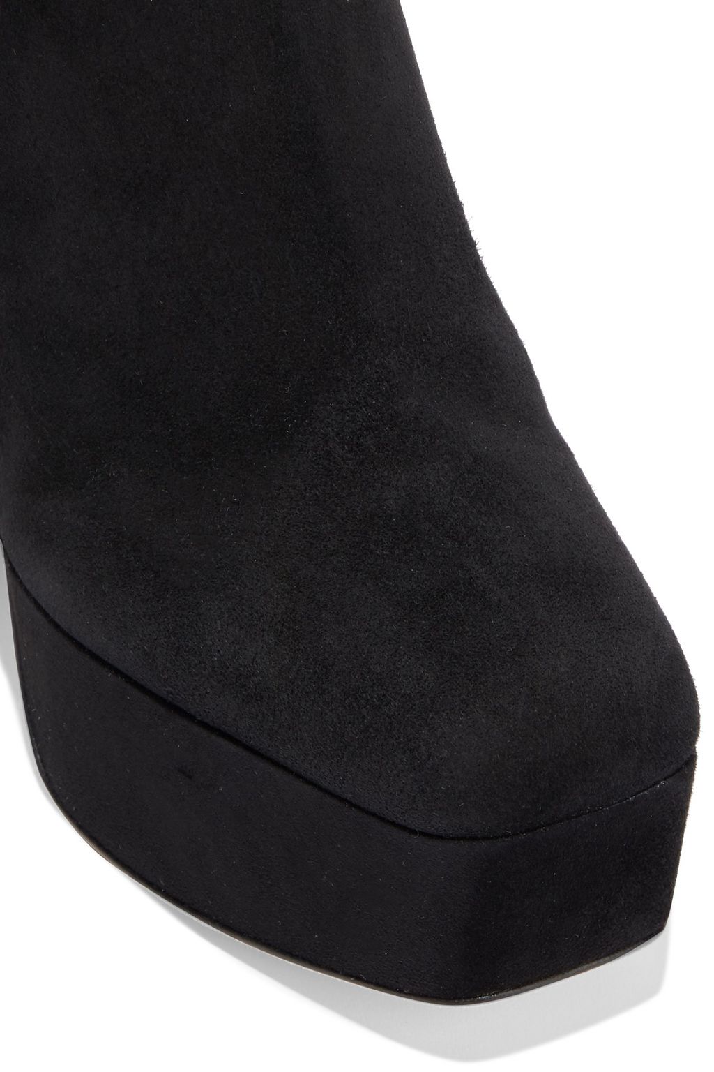SERGIO ROSSI Mia 85 buckled suede platform ankle boots