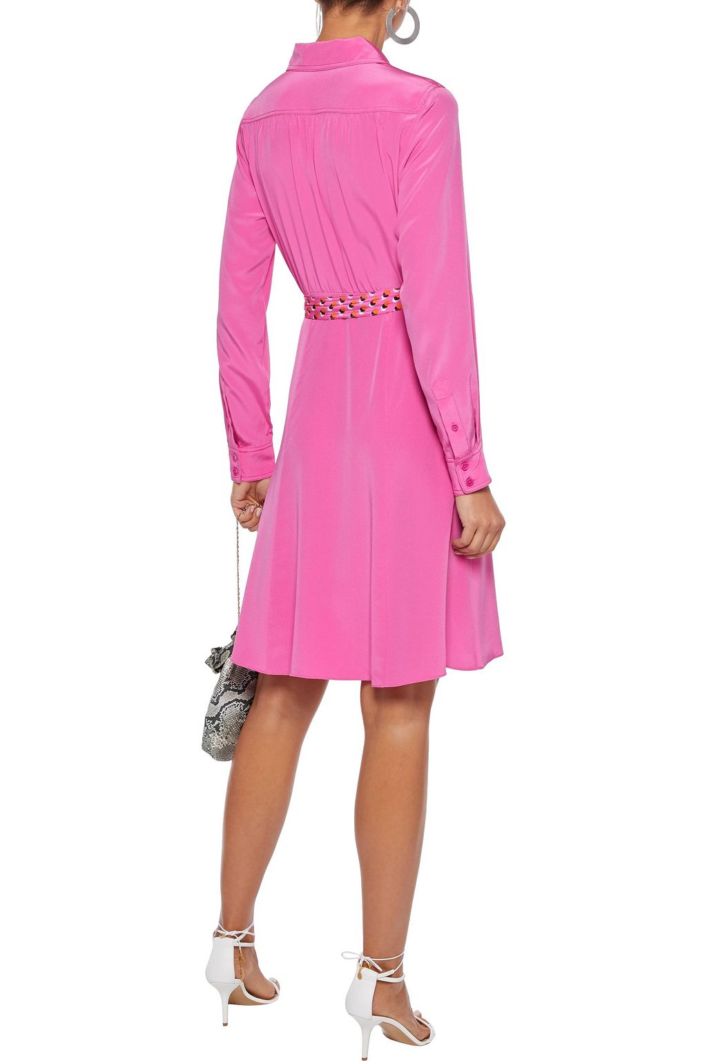 DIANE VON FURSTENBERG Dory belted silk crepe de chine shirt dress