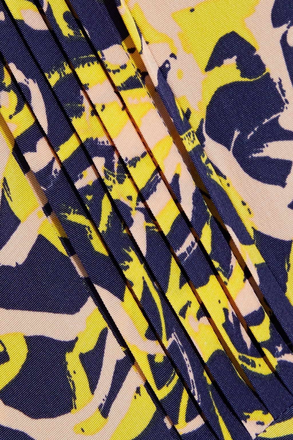 DIANE VON FURSTENBERG Aliana pintucked printed silk crepe de chine shirt dress