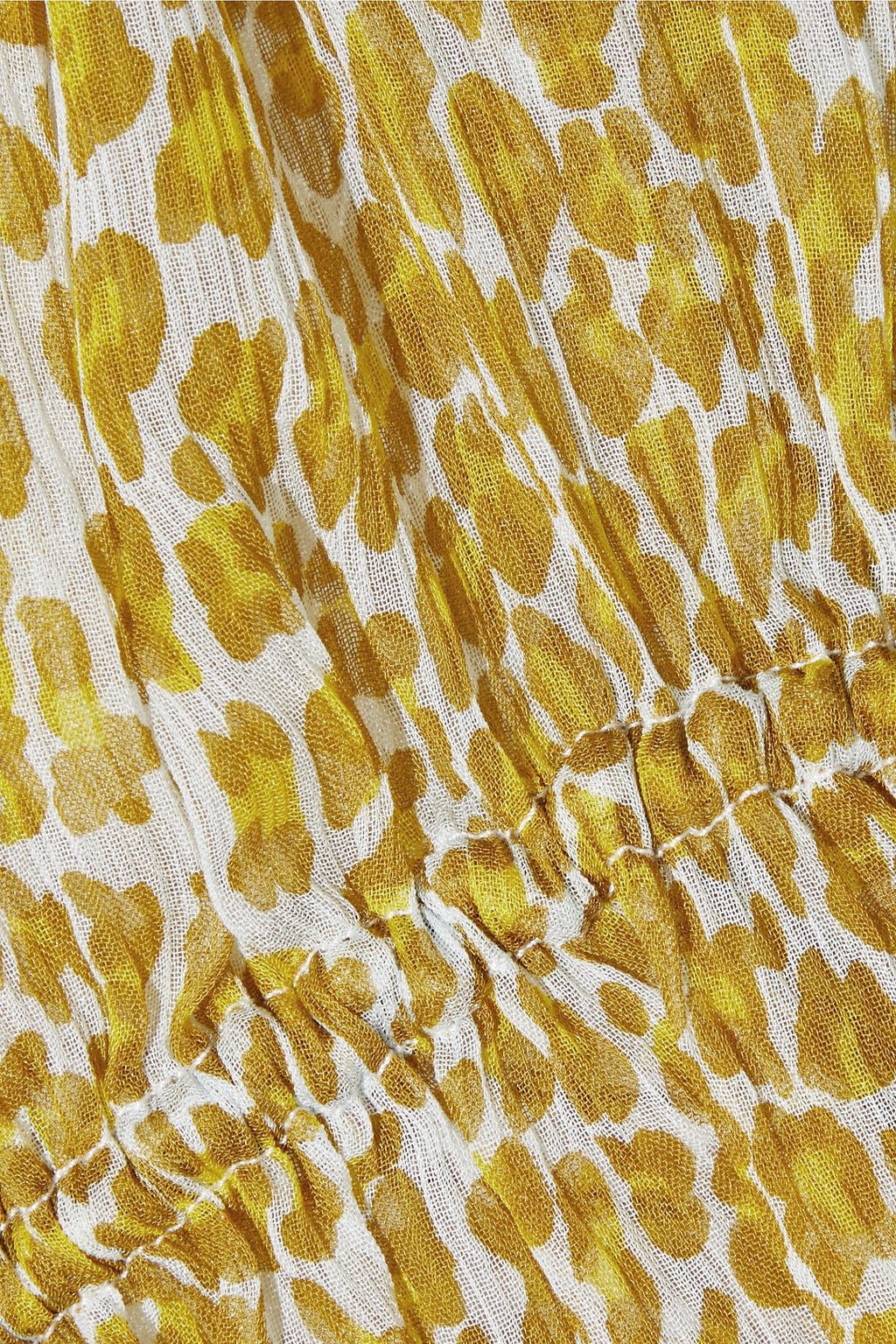 DIANE VON FURSTENBERG Tayla pintucked leopard-print silk-chiffon blouse