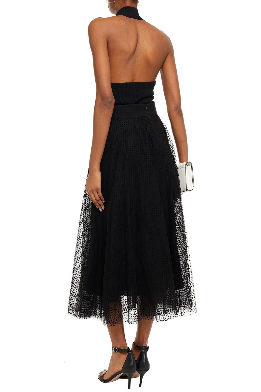 ZIMMERMANN Flocked tulle midi skirt