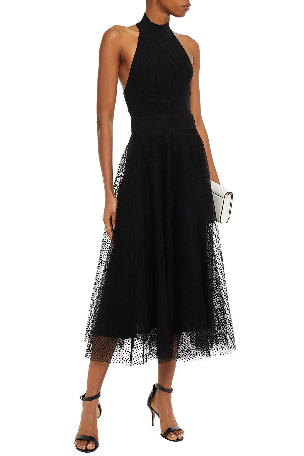 ZIMMERMANN Flocked tulle midi skirt