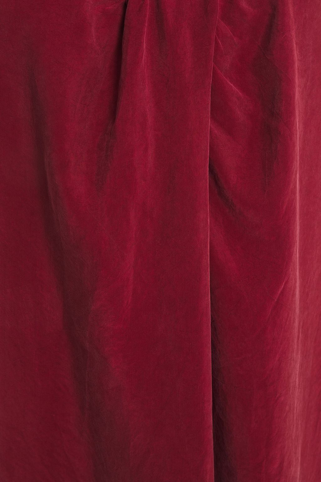 STATESIDE Pleated washed-cupro midi dress