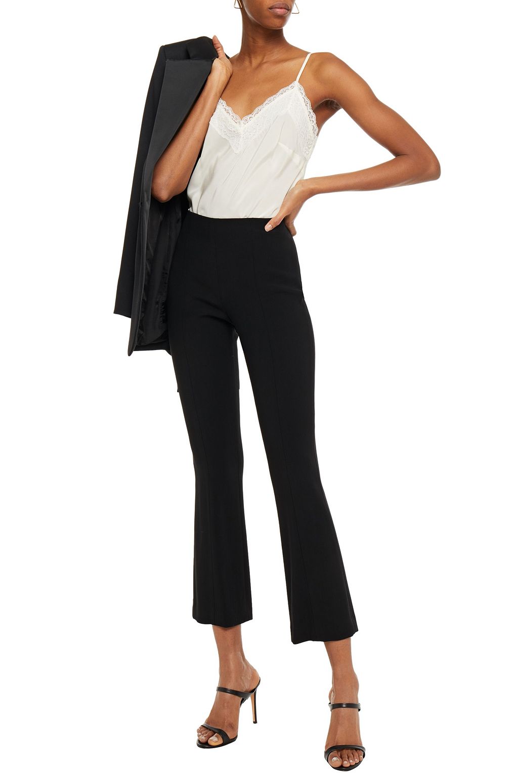 ZIMMERMANN Lace-trimmed silk crepe de chine camisole
