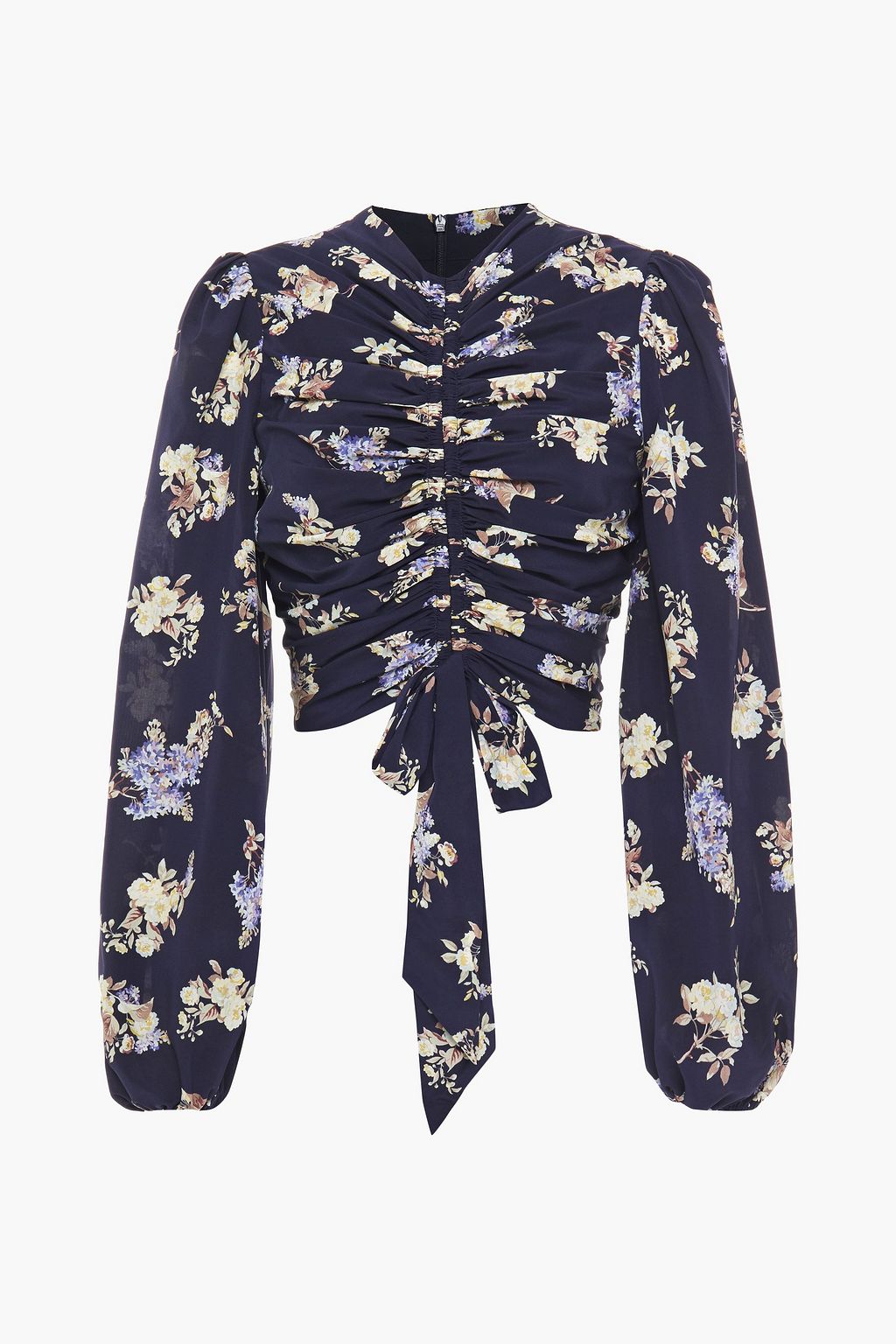 ruched floral top