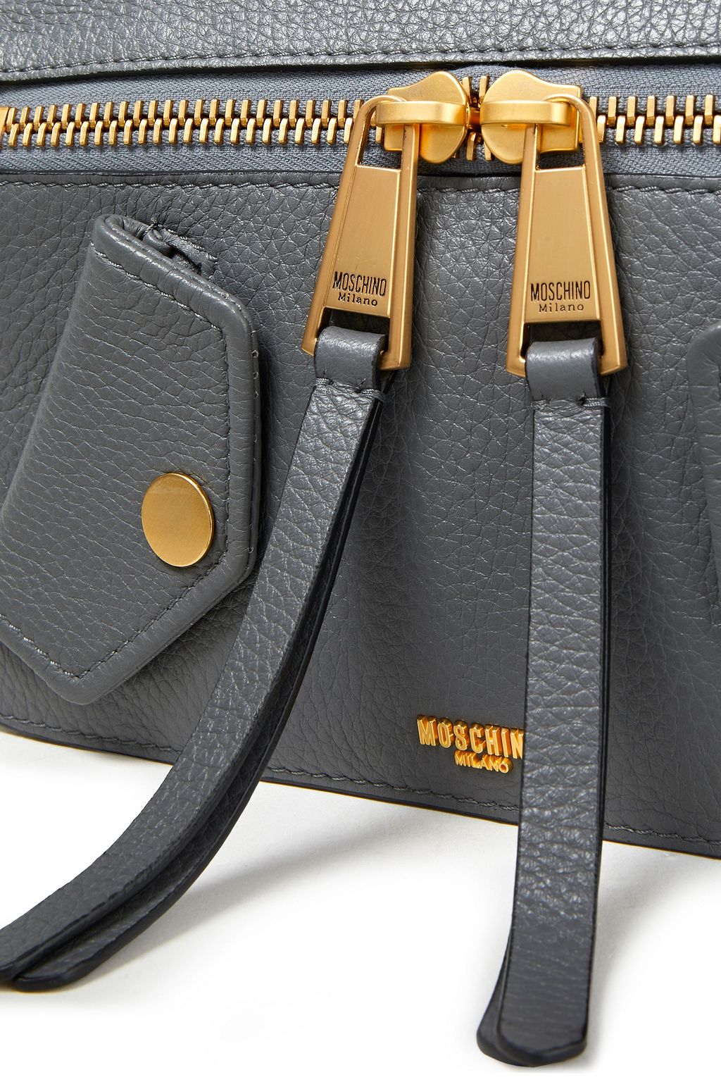 MOSCHINO Pebbled-leather shoulder bag