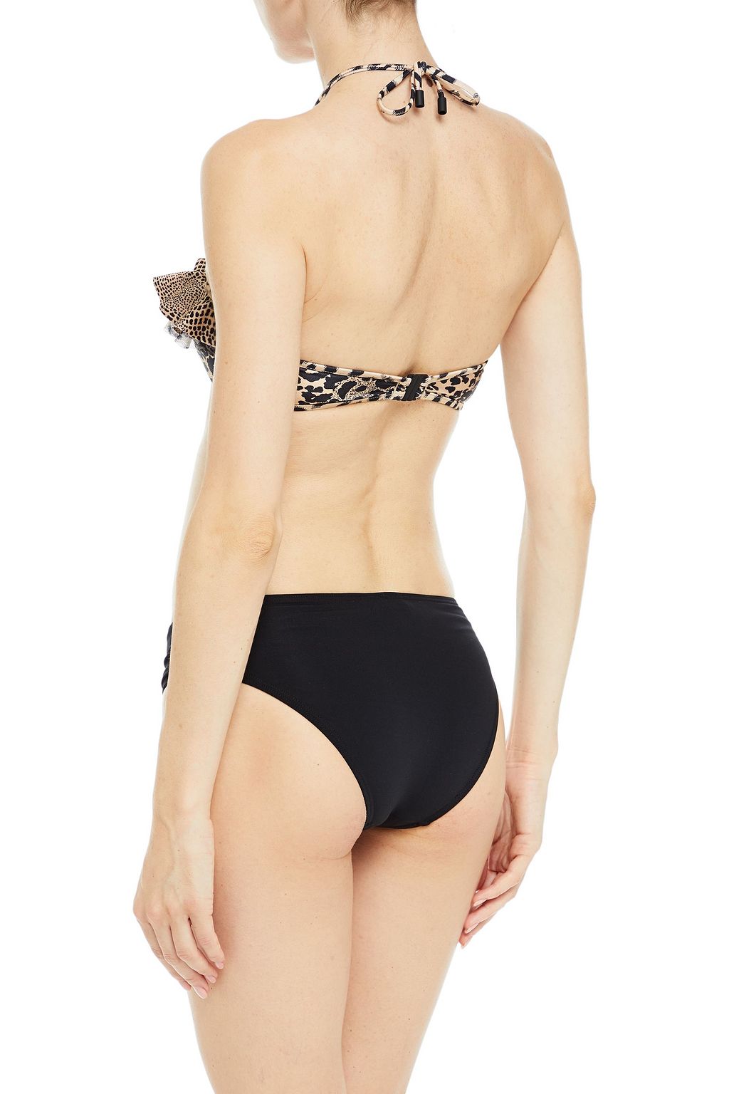 ZIMMERMANN Allia ruffled leopard-print halterneck bikini top