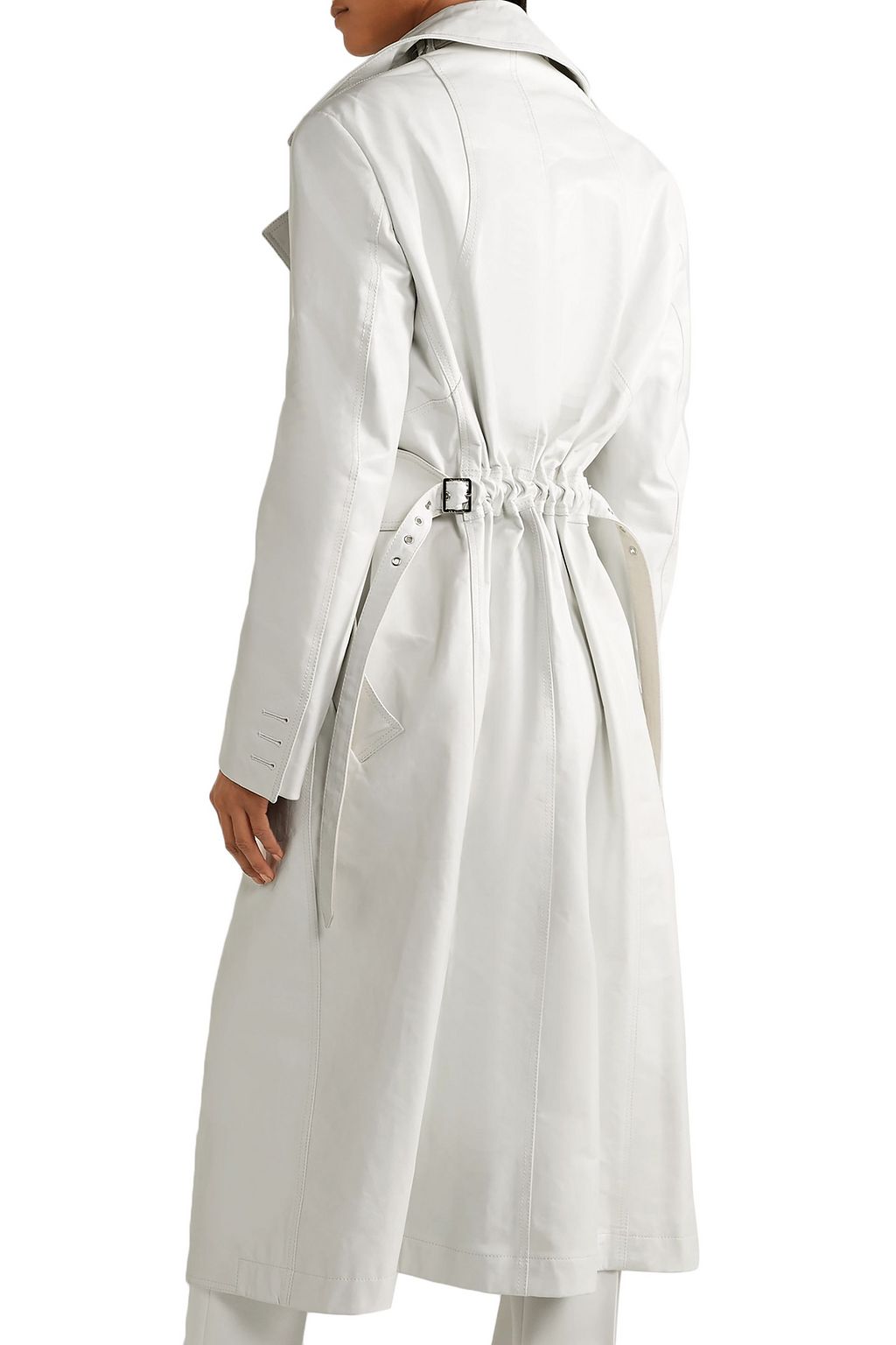 PETER DO Canvas-trimmed leather trench coat