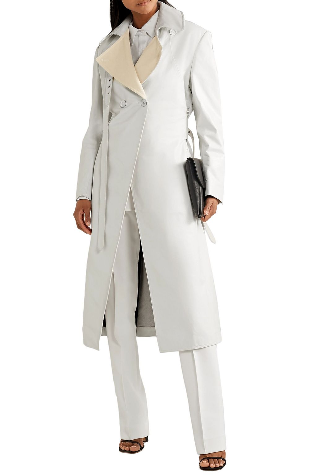 PETER DO Canvas-trimmed leather trench coat