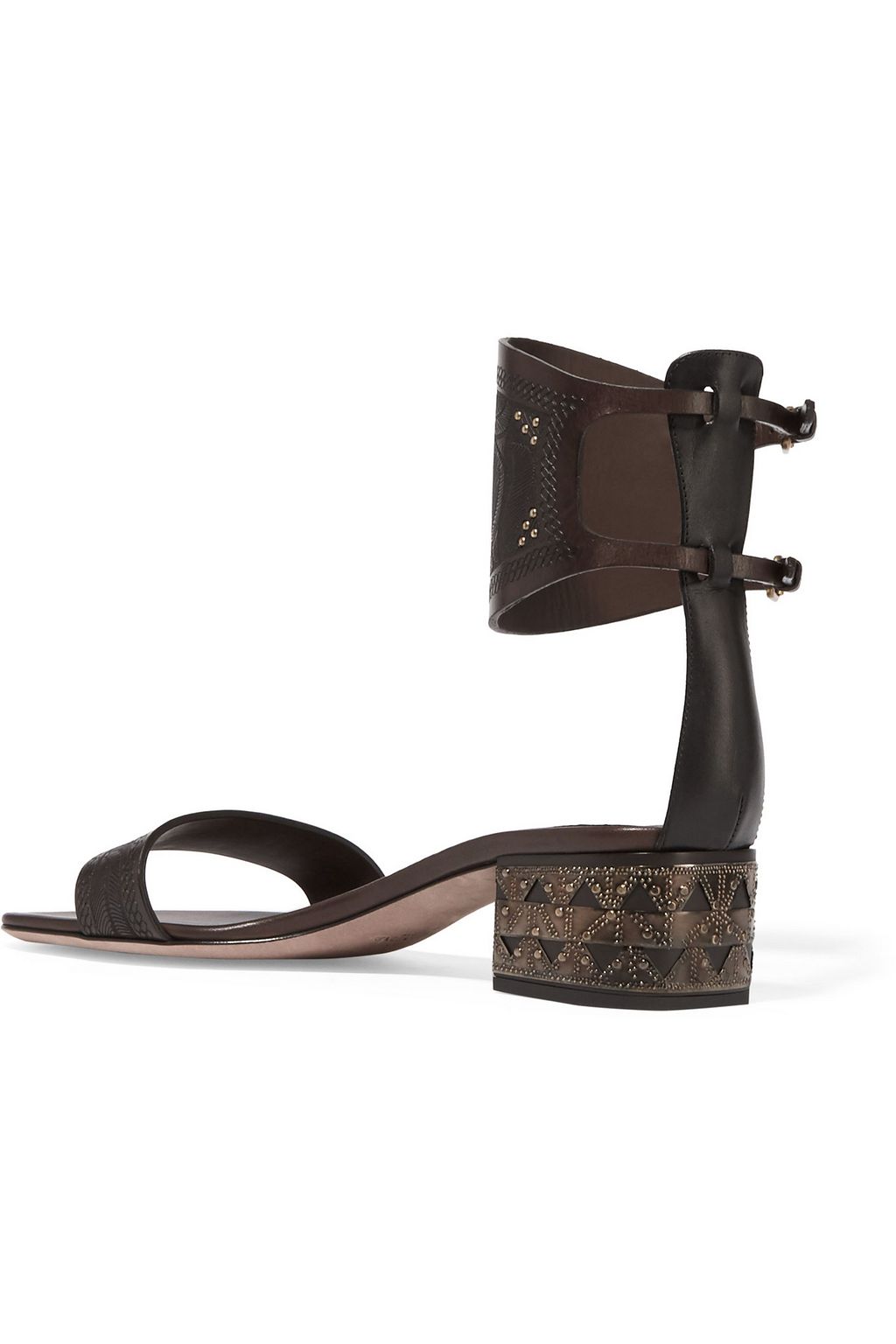VALENTINO GARAVANI Studded embossed leather sandals