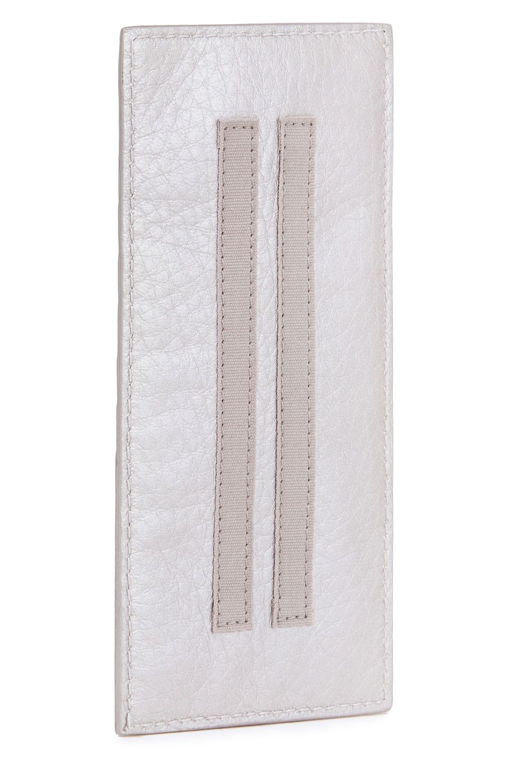 RICK OWENS Metallic pebbled-leather cardholder