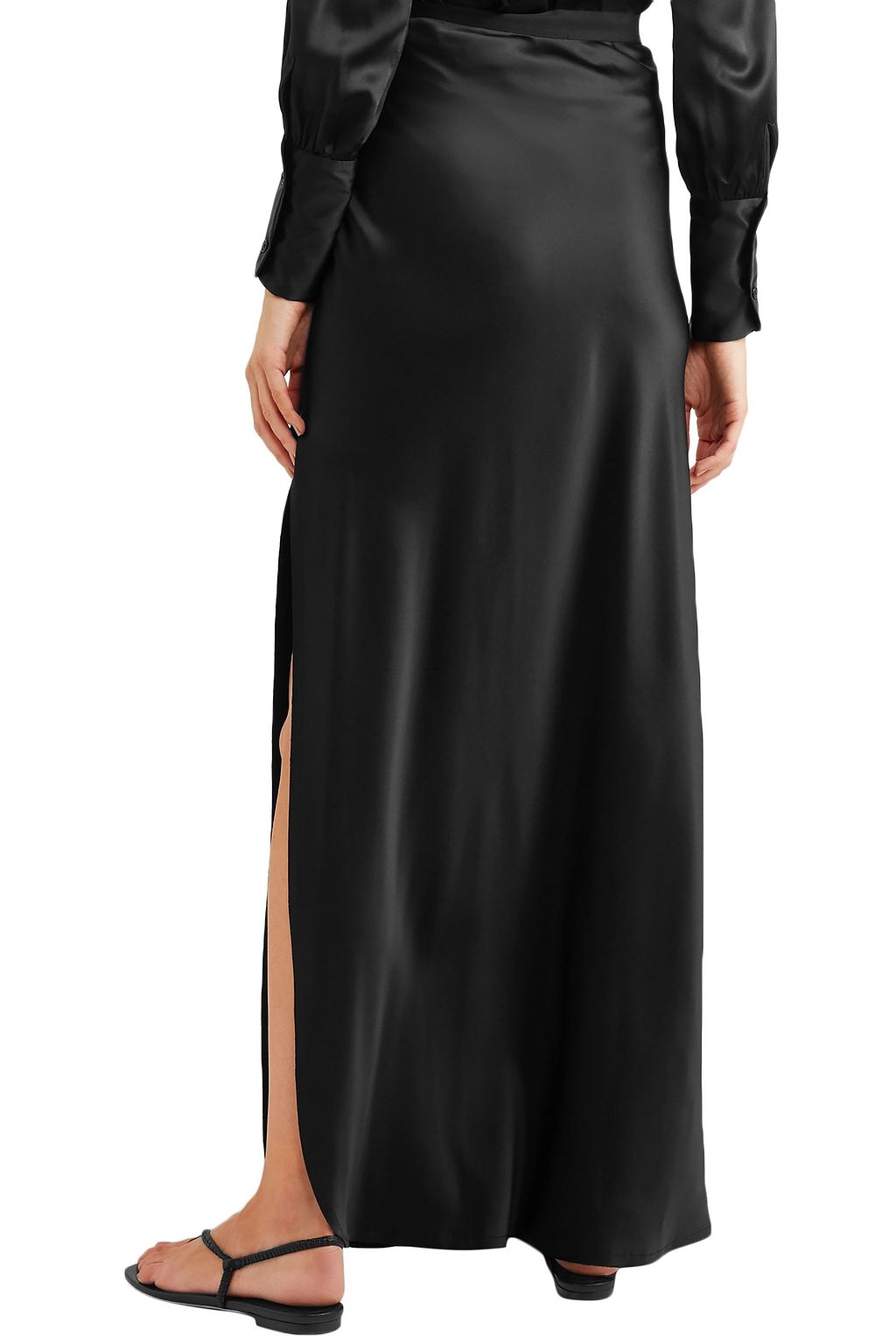 NILI LOTAN Azalea silk-satin maxi skirt