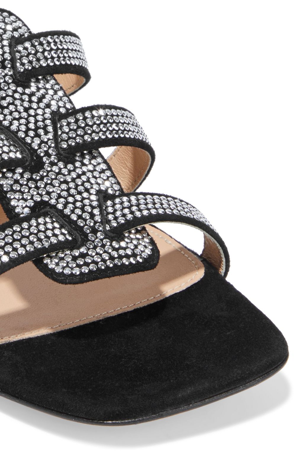 SERGIO ROSSI sr Demetra 45 crystal-embellished suede mules