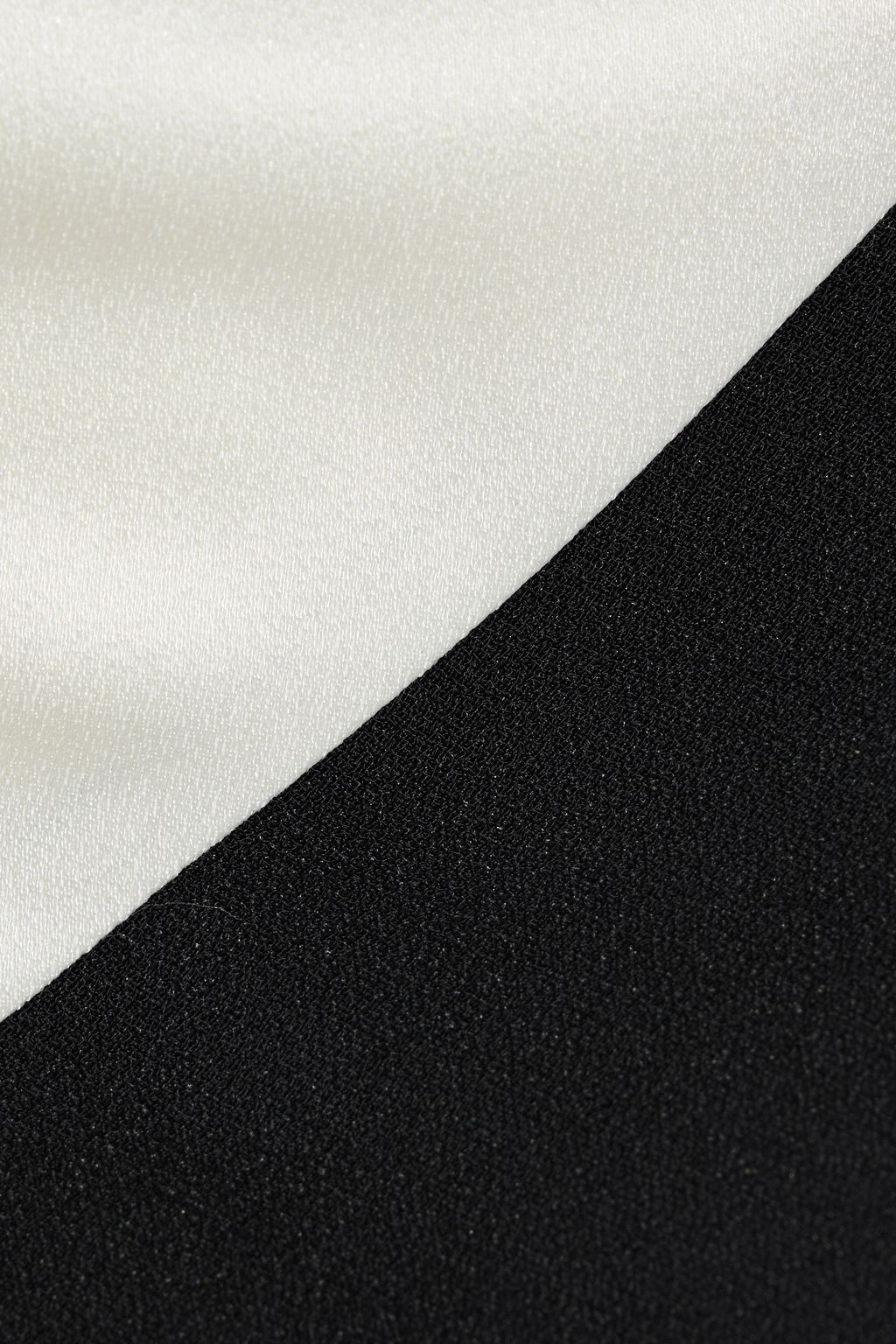 HAIDER ACKERMANN Two-tone satin-paneled crepe maxi wrap skirt