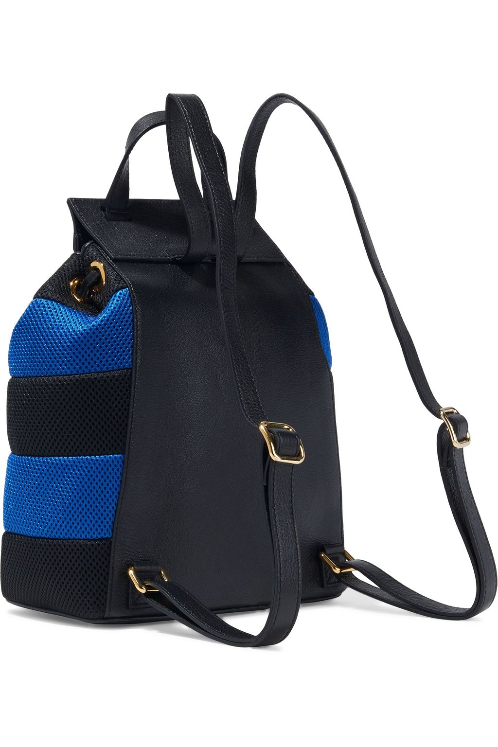 BOUTIQUE MOSCHINO Two-tone textured-leather and mesh backpack