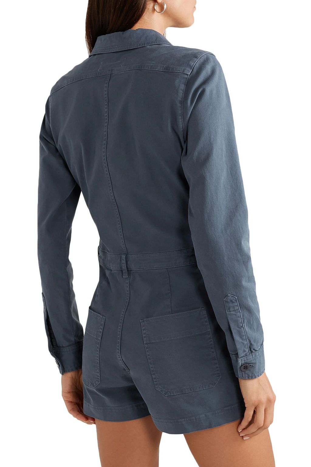 NILI LOTAN Soria stretch cotton-twill playsuit